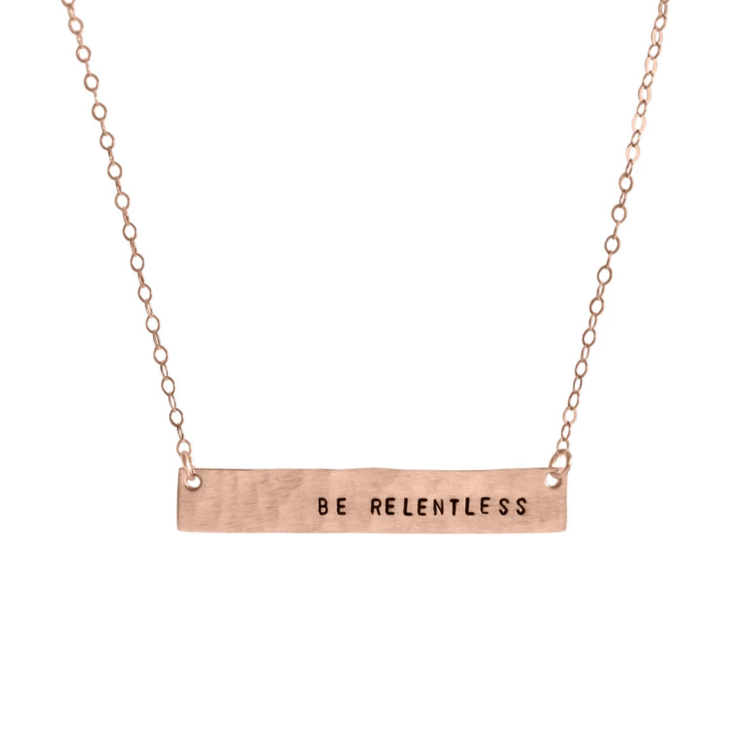 Be Relentless Bar Necklace - BAD BAD Jewelry
