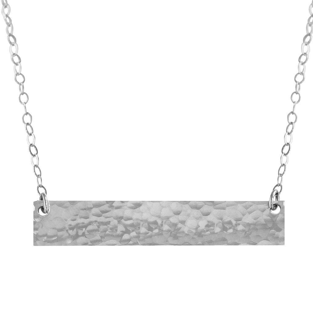 Bar Necklace Textured - BAD BAD Jewelry