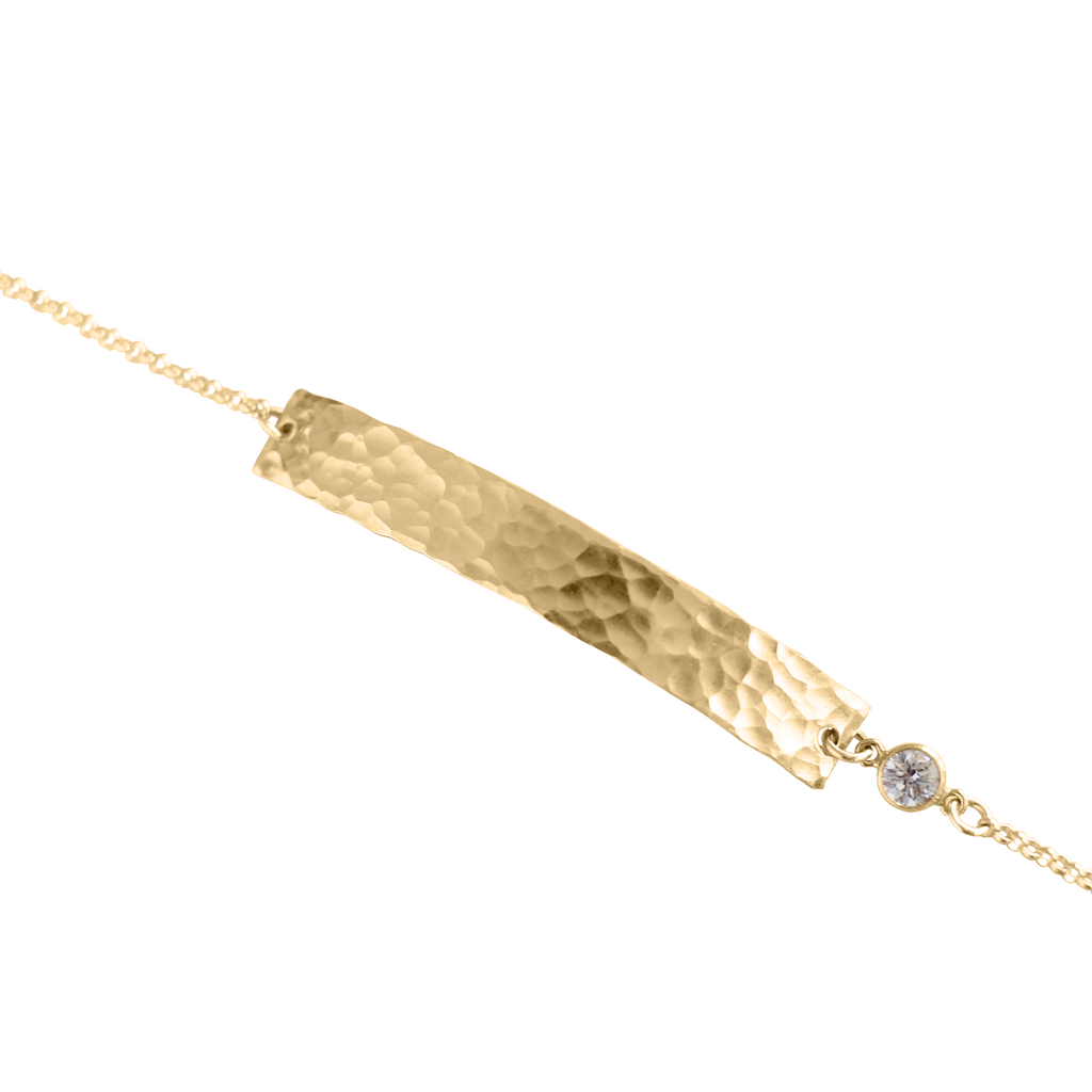 Bar Bracelet with Cubic Zirconia - Long - BAD BAD Jewelry