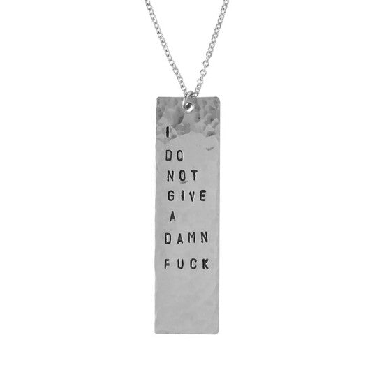 I Do Not Give a Damn Fuck Necklace - BAD BAD Jewelry